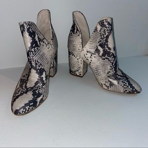 Steve Madden Snakeskin Heeled Booties